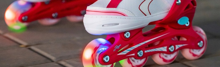 Rolki Regulowane RAVEN Lia Pink 30-33 Kółko LED