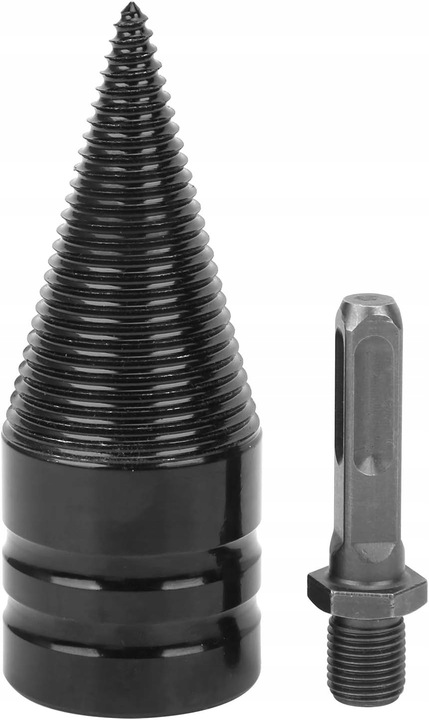 Świder do Drewna Opałowego Wiertło Stożek Łuparka 32 mm 42 mm + Rękawiczki