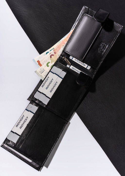 Elegancki portfel męski skórzany zapinany w pudełku na prezent Always Wild