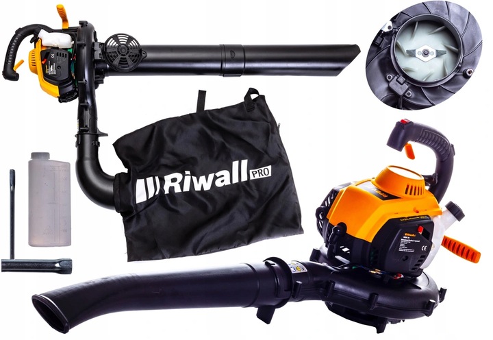 DMUCHAWA SPALINOWA OGRODOWA ODKURZACZ DO LIŚCI 45 L + OLEJ METALOWY NÓŻ