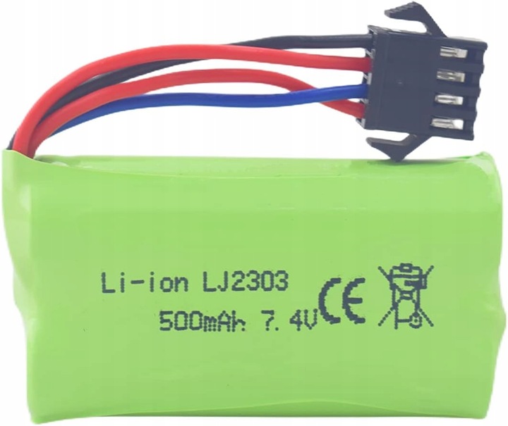 2-pak 7,4 V 500 mAh szybkich baterii litowych do łodzi i samochodów zdalnie