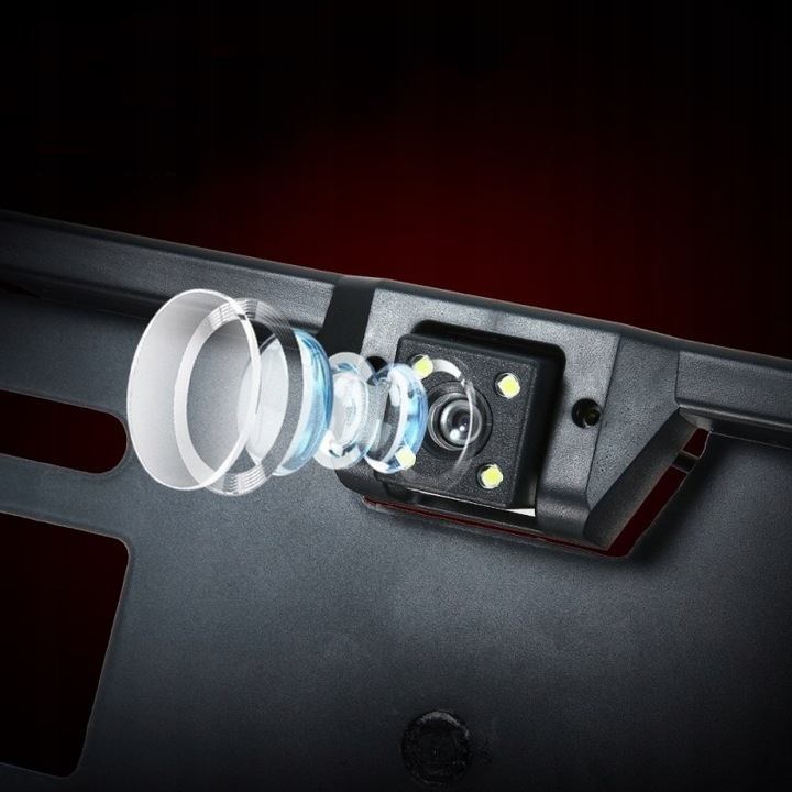 Kamera cofania i 2x czujniki parkowania w ramce