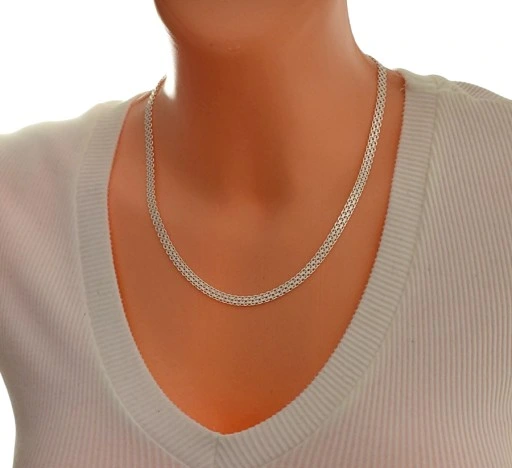 Naszyjnik Srebrny Bismark Diamentowany 4,60 mm pr 925 Grawer Gratis