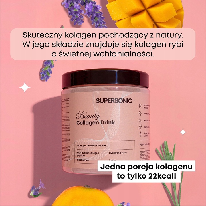 SUPERSONIC Collagen kolagen Beauty Drink Mango