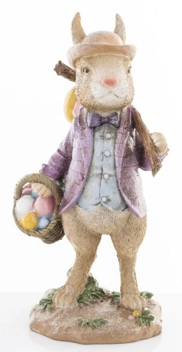 FIGURKA - WIELKANOCNY ZAJĄC KRÓLIK Z PISANKAMI II