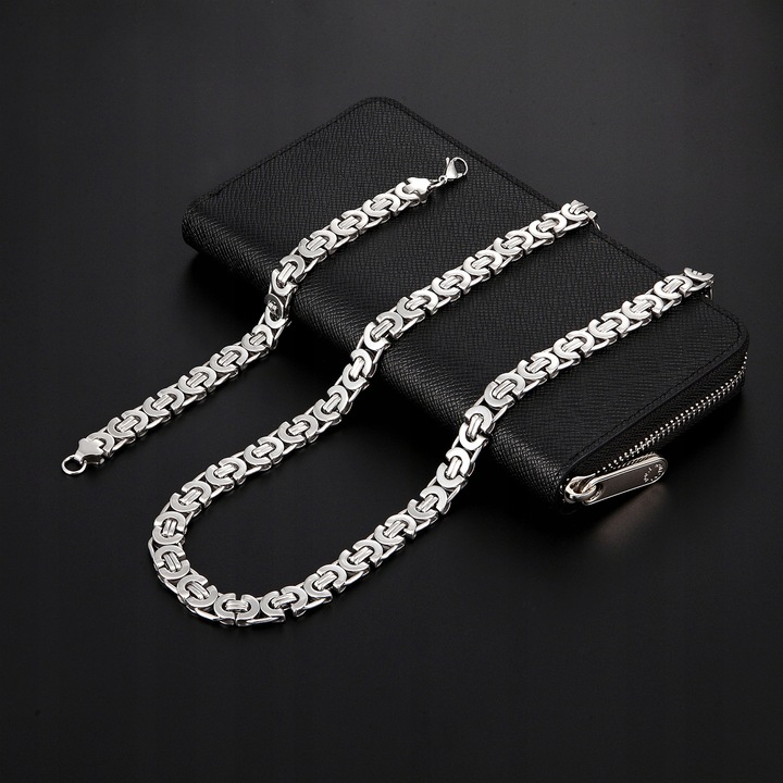 GRUBY Łańcuszek Srebrny Męski PREZENT dla CHŁOPAKA Mężczyzny KRÓLEWSKI