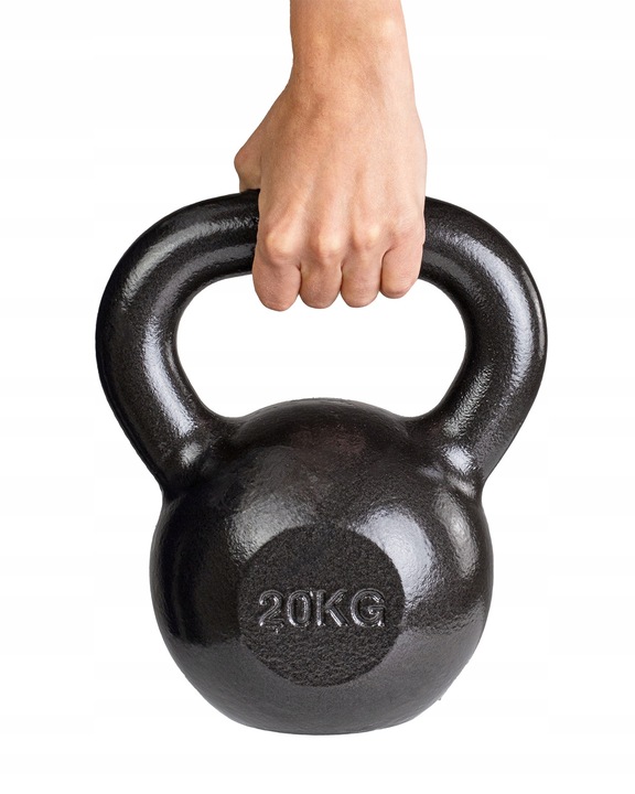 KETTLEBELL ODWAŻNIK DO ĆWICZEŃ KETTLE HANTLA HANTEL ŻELIWNY FITNESS 20KG