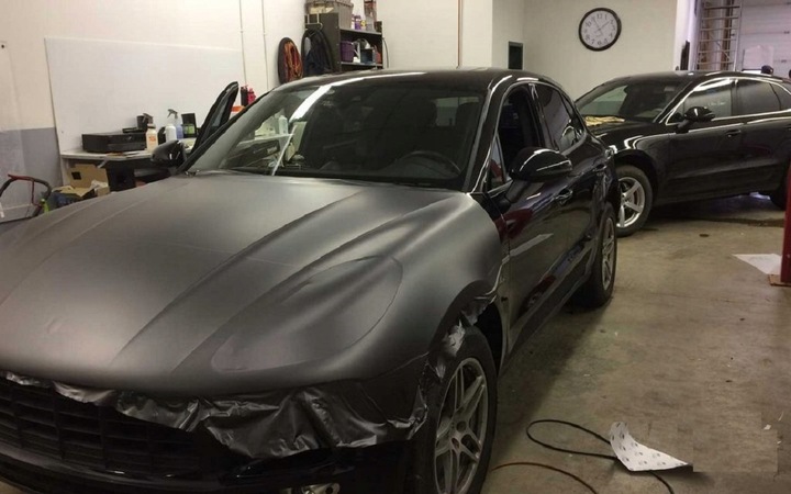 OKLEINA FOLIA CHROM MAT CIEMNA SZARA PERŁA 150cm MASKA DACH KOKPIT PROGI