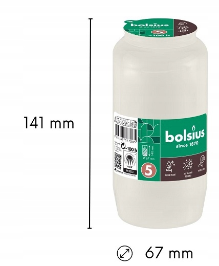 Wkłady Olejowe do Zniczy 14 cm Bolsius RC5 100h palenia - 24 sztuki