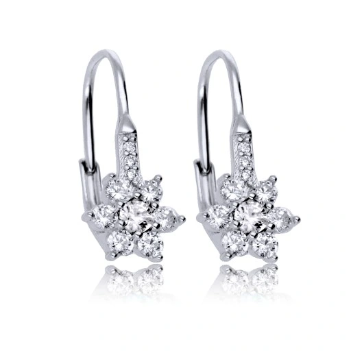 Srebrne Kolczyki 925 Kwiatki angielskie zapięcie