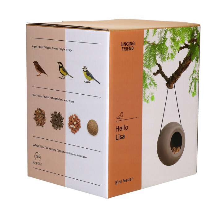 NOWOCZESNY KARMNIK DLA PTAKÓW ZIMUJĄCYCH LISA + POKARM KARMA ZIARNO 1KG