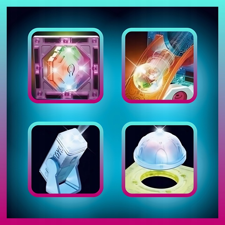 Klocki MAGNETYCZNE KONSTRUKCYJNE świecący tor 110 el 3D MAGNETIC Edukacyjne