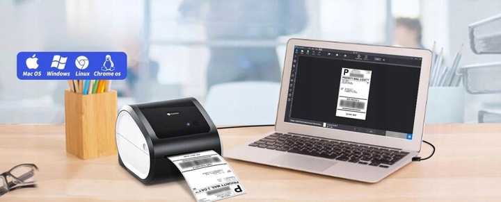 Phomemo drukarka termiczna etykiet wysyłkowych D520-BT Bluetooth USB