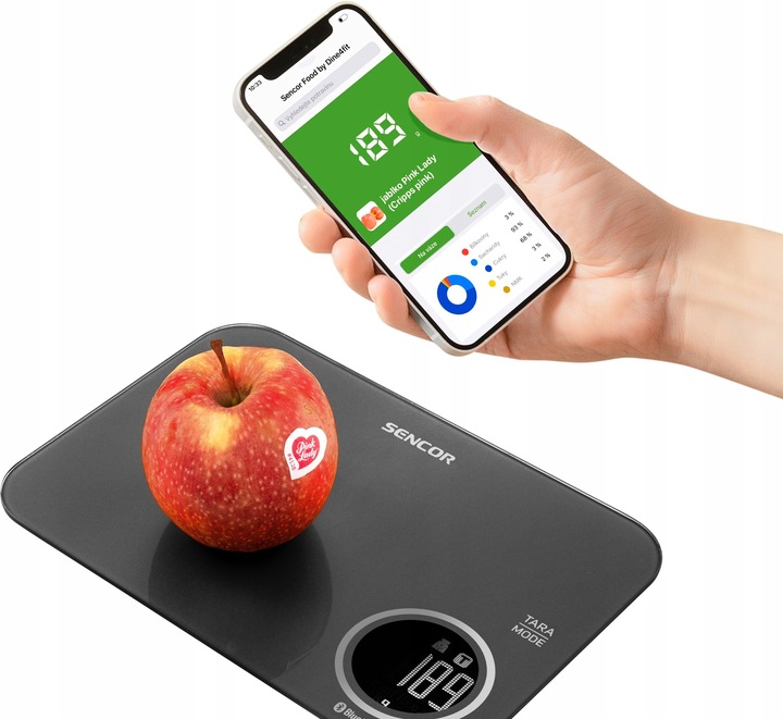 Inteligentna Waga kuchenna z Bluetooth Sencor 5kg