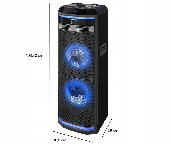 GŁOŚNIK BLAUPUNKT PS11DB BLUETOOTH KARAOKE 2MIK PILOT 1200W+ Głośnik PRIME3