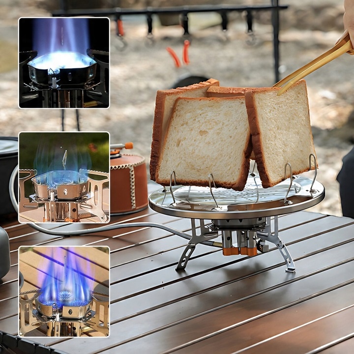 Doskonała MINI kuchenka turystyczna gazowa na kartusze z adapterem 5800W