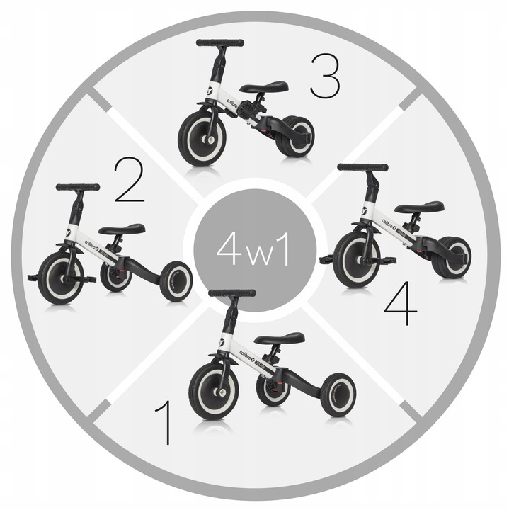 Rowerek dziecięcy jeździk trójkołowy TREMIX 4w1 Dzieci od 12 m do wagi 25kg