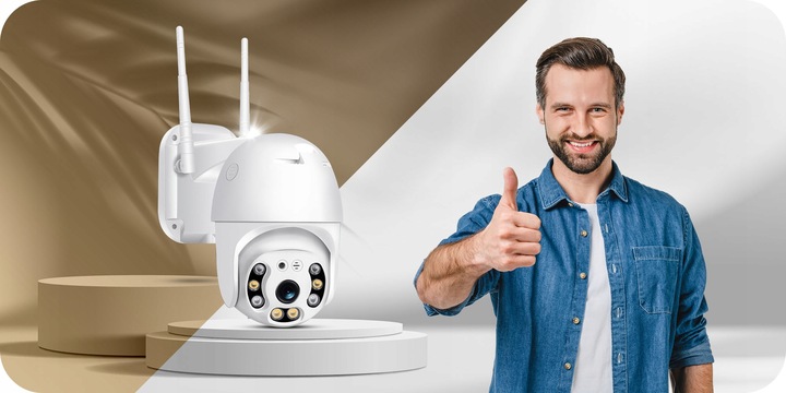 KAMERA WIFI IP SMART OBROTOWA ZEWNĘTRZNA 1080p FULL HD 2MP ZOOM 4x DETEKCJA