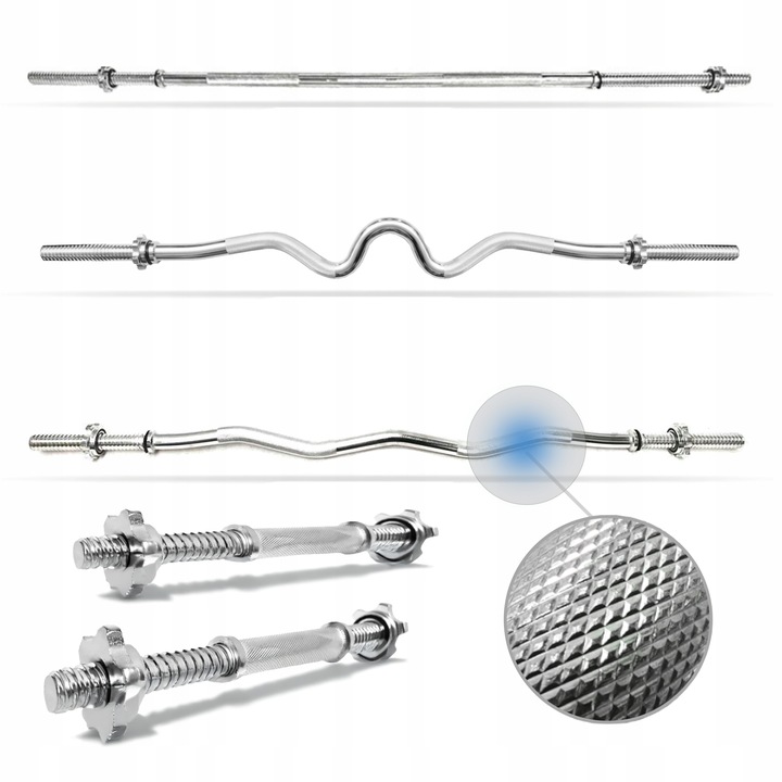 Gryf prosty 180cm ,lekko łamany 120cm,mocno łamany 120cm, 2x gryf krótki 25