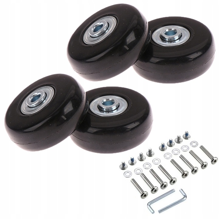 4 SZT ZESTAW KÓŁEK DO WALIZKI CZĘŚCI NAPRAWCZE BAGAŻY WALIZEK TOREB 50*18mm