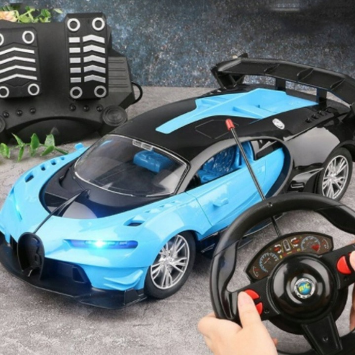 Samochód ZDALNIE STEROWANY RC AUTO KIEROWNICA PEDAŁY Niebieski