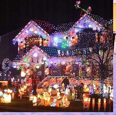 SOPLE 500 LED KURTYNA LAMPKI ZEWNĘTRZNE IP44 MULTIKOLOR + ZIMNY FLASH 24M