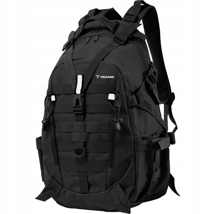 Mocny Duży Plecak Taktyczny Militarny Turystyczny Pojemny do Szkoły Czarny