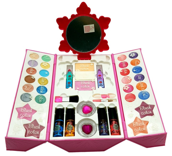 KUFEREK KOSMETYKÓW ZESTAW DO MAKIJAŻU I PAZNOKCI