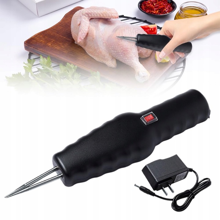 ELEKTRYCZNA SKUBARKA SKUBACZKA DO PIERZA DROBIU KUR KURCZAKÓW PIÓR Czarny