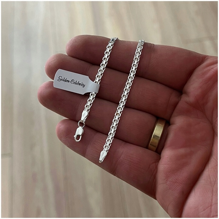 SREBRNA BIŻUTERIA DAMSKA, GRUBY ŁAŃCUSZEK + BRANSOLETKA BISMARK SREBRO 925