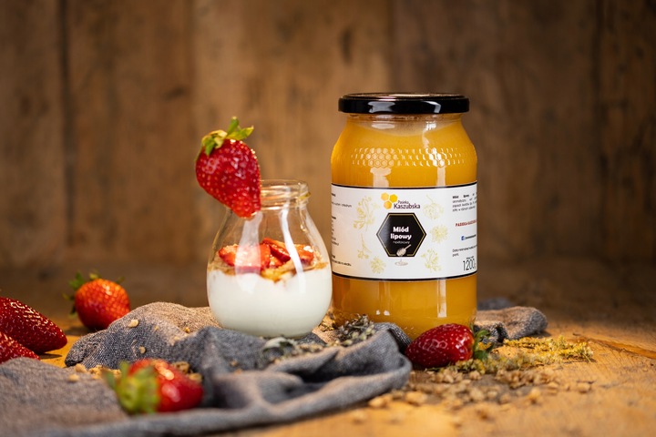 MIÓD LIPOWY - 1,2KG - PASIEKA KASZUBSKA