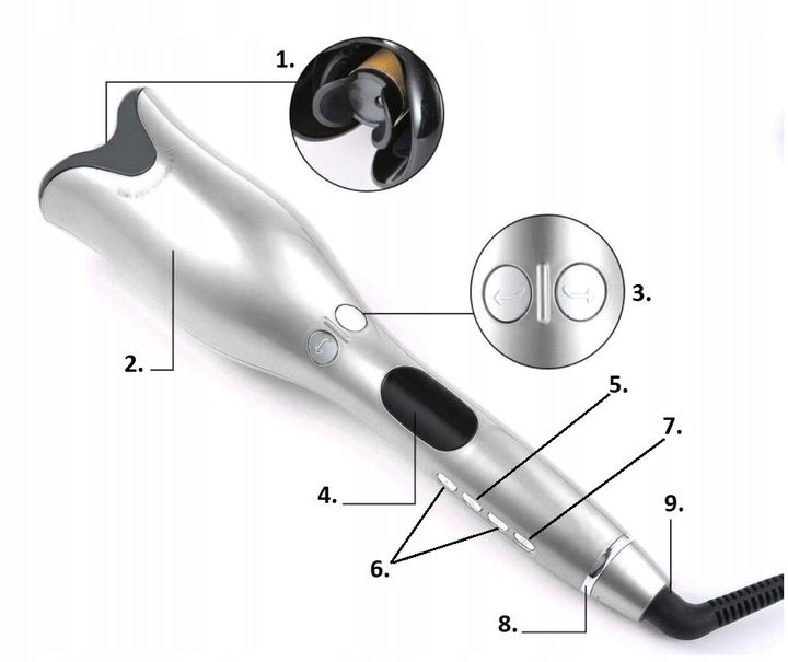LOKÓWKA AUTOMATYCZNA SPIN CURL CERAMICZNA LCD