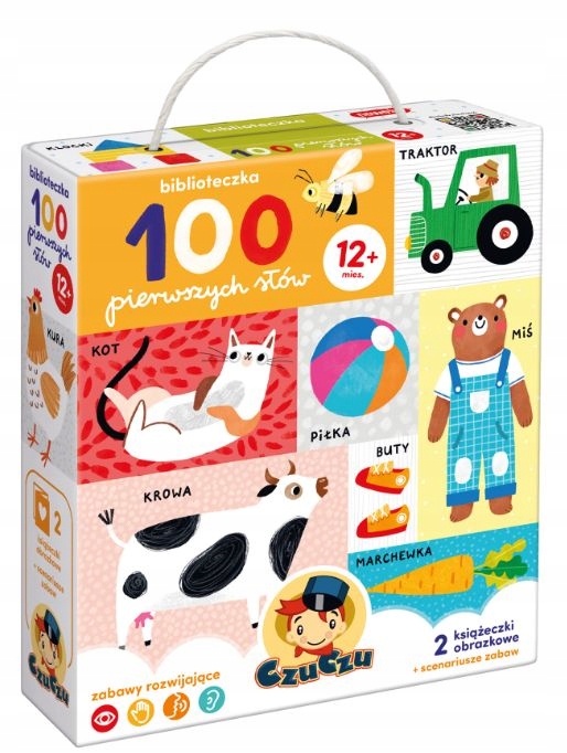 CzuCzu BIBLIOTECZKA 100 Pierwszych Słów Książeczki Harmonijki Malucha 1+