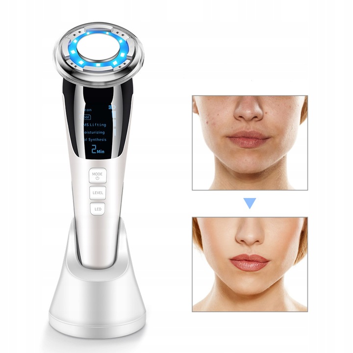 MEZOTERAPIA BEZIGŁOWA MASAŻER EMS TWARZY LIFTING 5w1 URZĄDZENIE DO MASAŻU