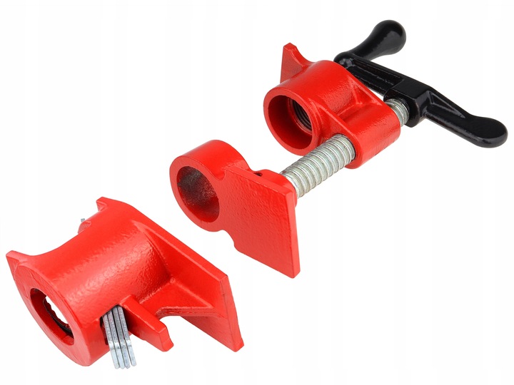 4X ŚCISK STOLARSKI RUROWY BEZKOŃCOWY NA RURĘ 3/4" ZACISK NAKŁADKI OCHRONNE