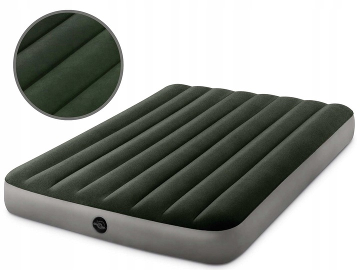 MATERAC DMUCHANY INTEX ŁÓŻKO DWUOSOBOWY WELUROWY