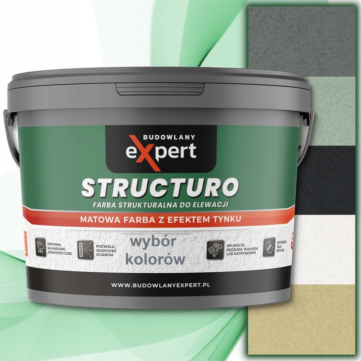 FARBA STRUKTURALNA ELEWACYJNA FASADOWA ZEWNĘTRZNA do malowania DO ZEWNĄTRZ
