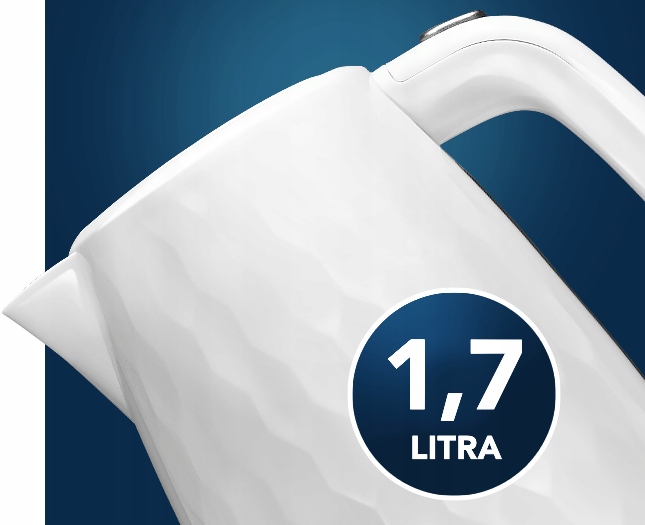 Biały Czajnik elektryczny RAVEN EC025B 1,7 l 2200W