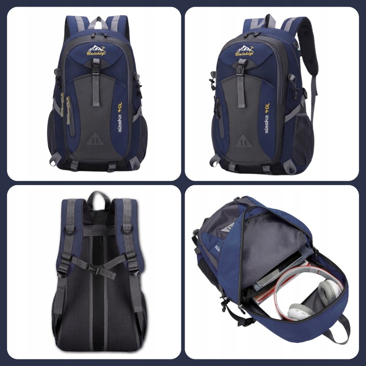 PLECAK TURYSTYCZNY BIWAKOWY NA WYCIECZKĘ W GÓRY WYGODNY 40L BIWAK SURVIVAL