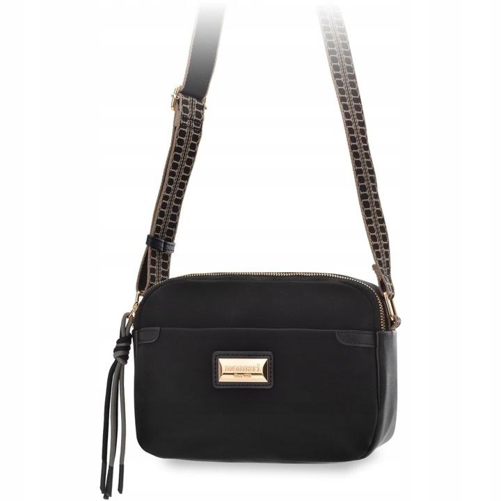 Stylowa Torba Damska Monnari Torebka Listonoszka Na Pasku Czarna Mała