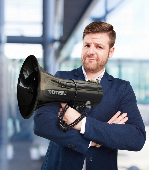 MEGAFON TUBA TONSIL TE 25/20 BLUETOOTH BT MP3 USB SD NAGRYWANIE SYRENA REC