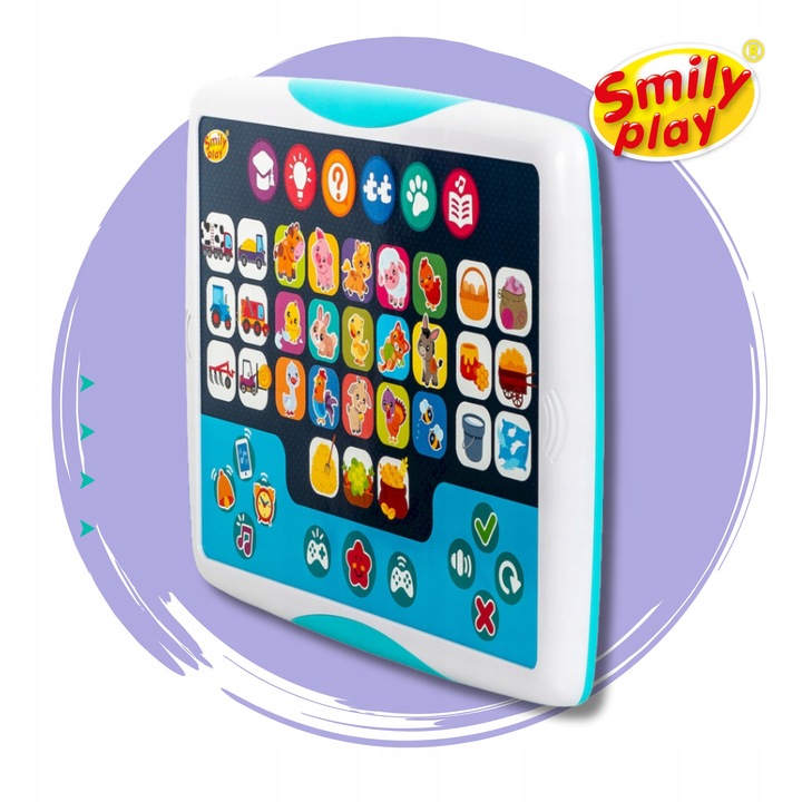Smily Play Interaktywny edukacyjny tablet dla dzieci smart Zwierzątka