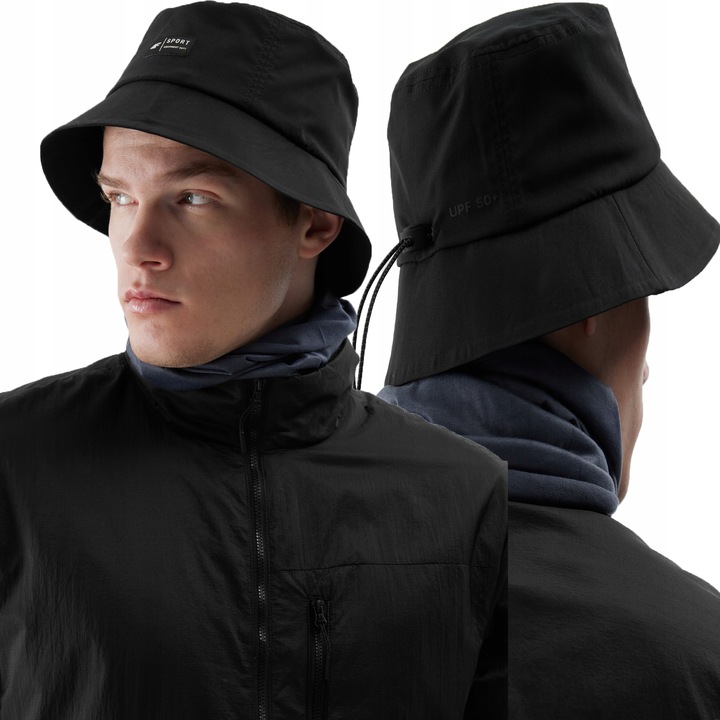 4f KAPELUSZ TREKKINGOWY BUCKET HAT Z FILTREM UPF UNISEKS SS24