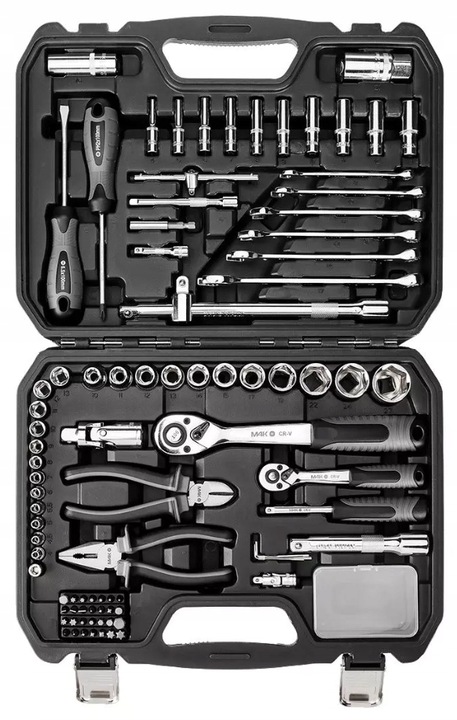 ZESTAW NARZĘDZI M4K GARAGE NEO TOOLS 90 el. WALIZKA KLUCZE NASADOWE 10-100