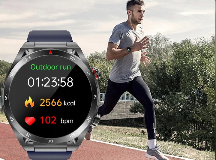 SMARTWATCH ZEGAREK TEMPERATURA CIAŁA POMIAR CUKRU GLUKOZA 3 PASKI HRV EKG