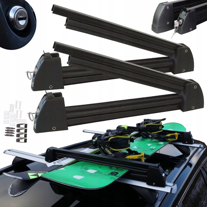 Uchwyt narciarski BAGAŻNIK NA NARTY Ski Lock 3 black 3 par nart 2 deski