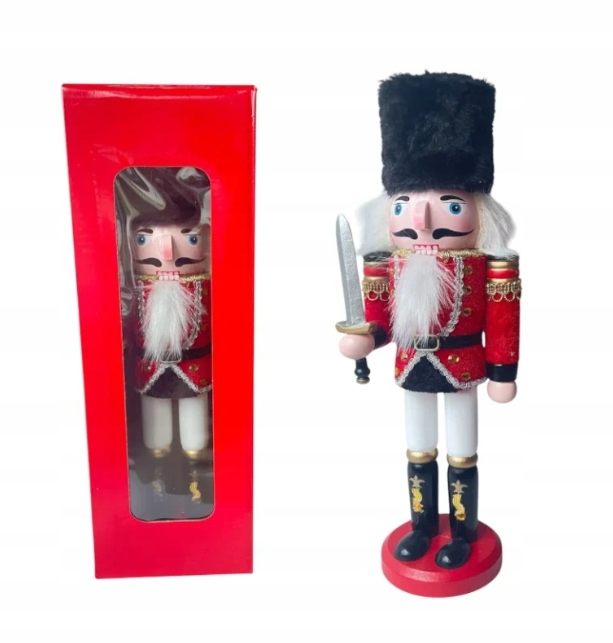 Figurka Świąteczna Dziadek do Orzechów 30CM w czapie Nutcracker