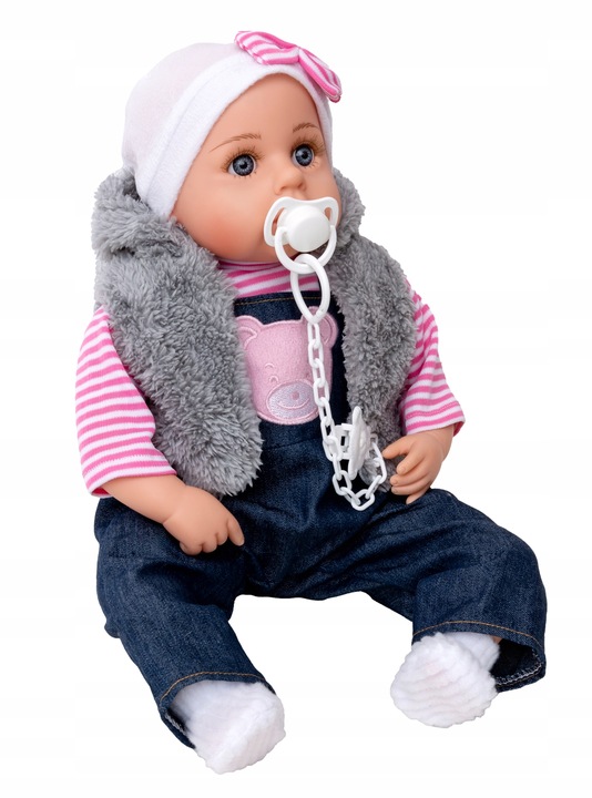 Lalka bobas interaktywna mówi śpiewa PL ZESTAW SMOCZEK + PAMPERSY + BUTELKI