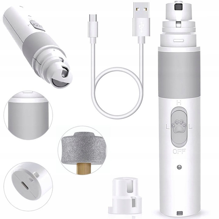 Szlifierka Cicha Elektryczna Do Pazurów dla zwierząt Psy Koty Pilnik