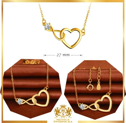 Mennica Świdnicka - Zestaw Złota Bransoletka Naszyjnik Srebro Prezent